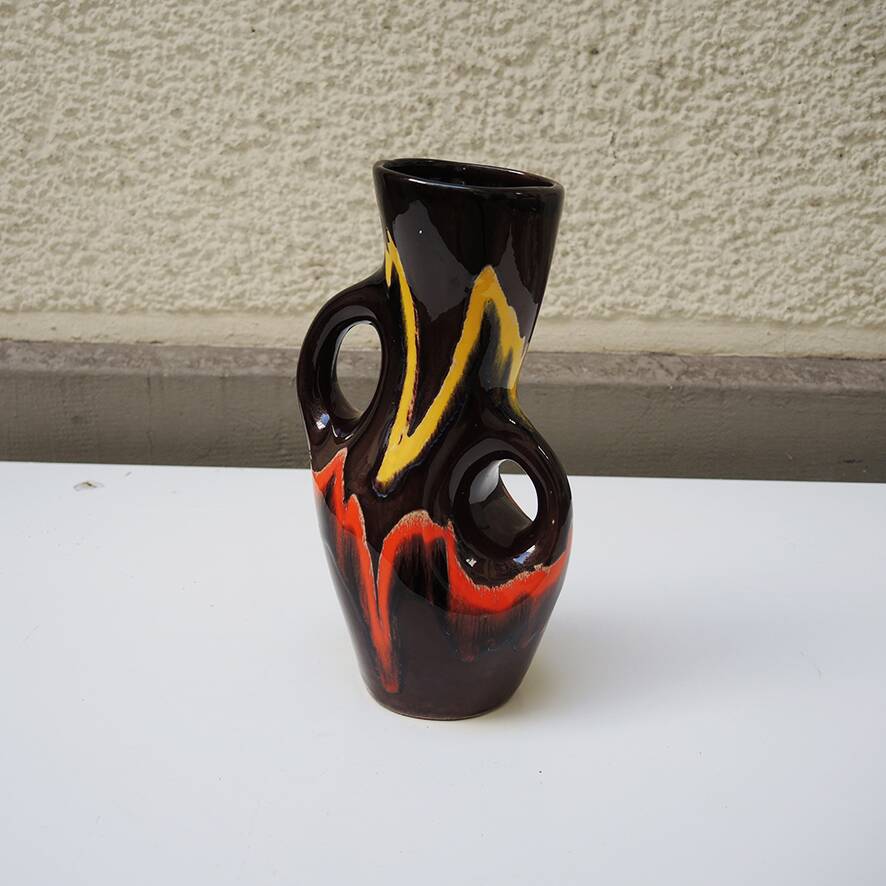 Ancien vase en céramique de Vallauris signé