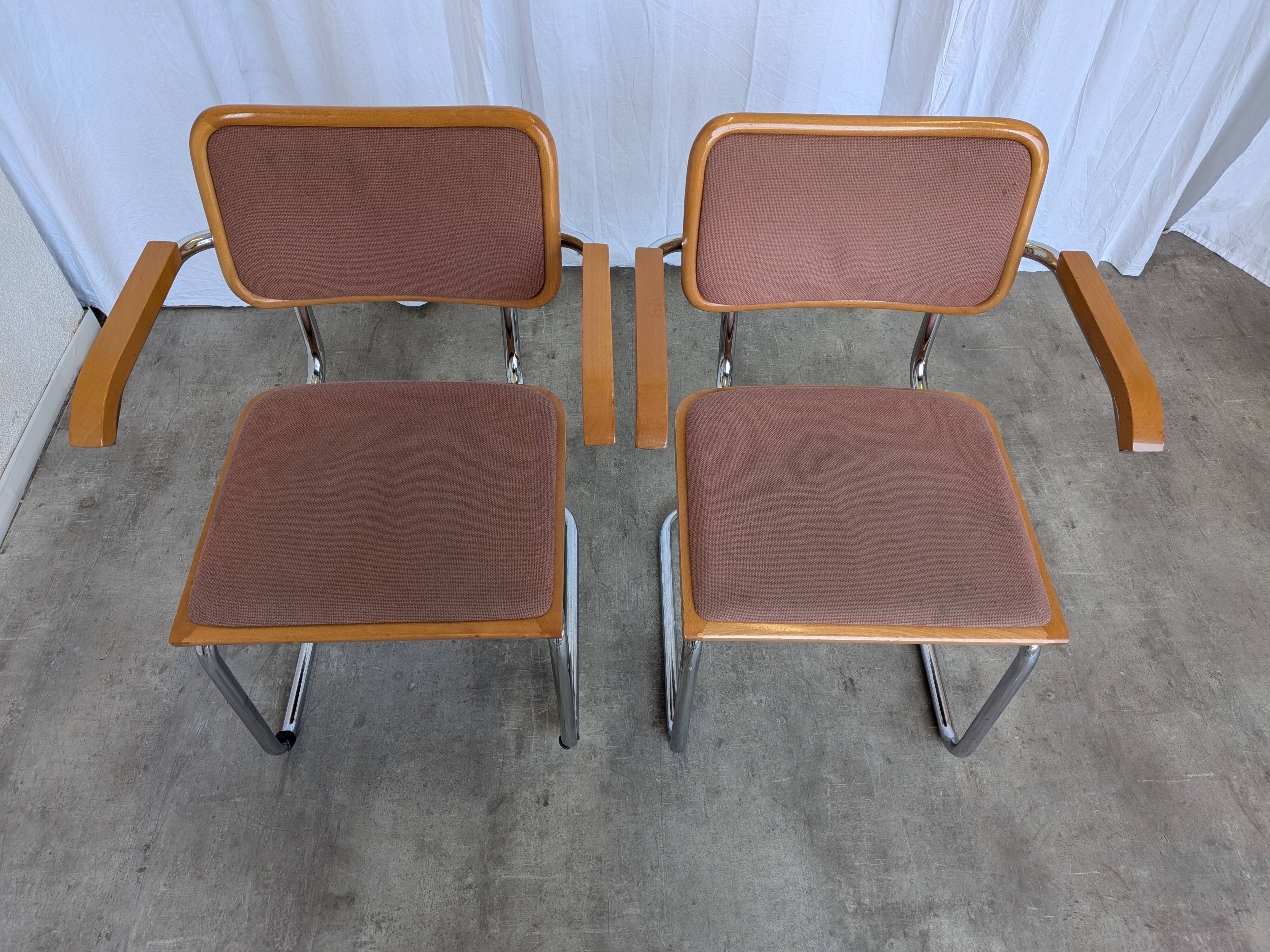 Set of 6 Vintage Cesca Chair by Bene Austria 1970s / Mid Century Chrome Din