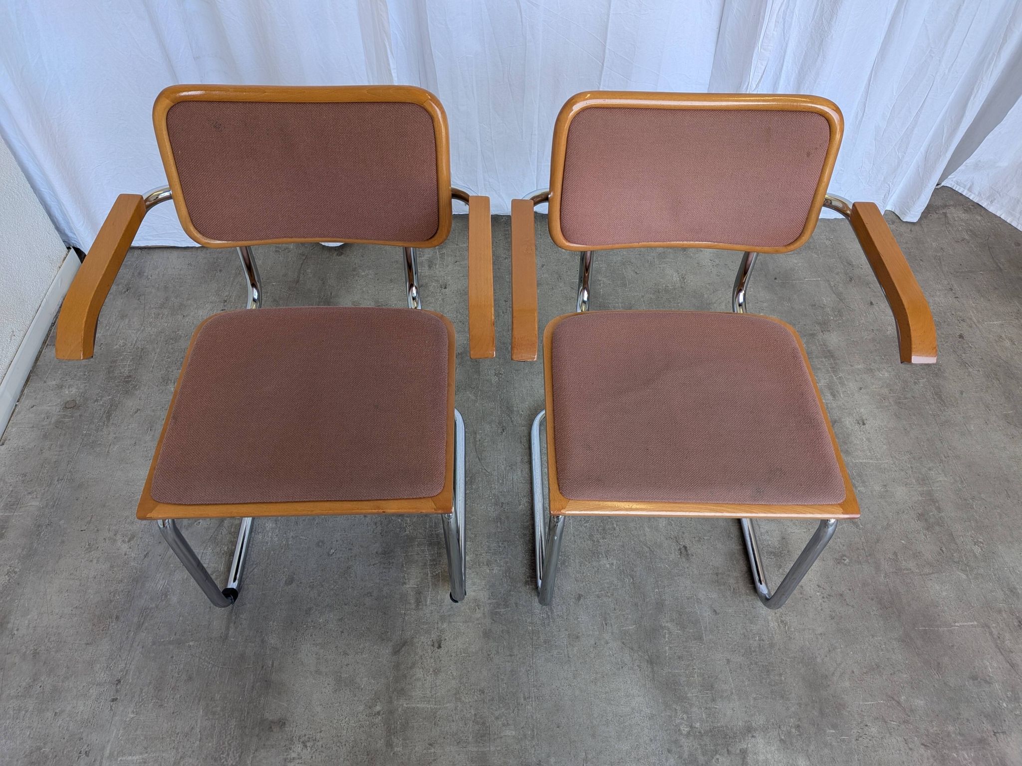 Set of 6 Vintage Cesca Chair by Bene Austria 1970s / Mid Century Chrome Din