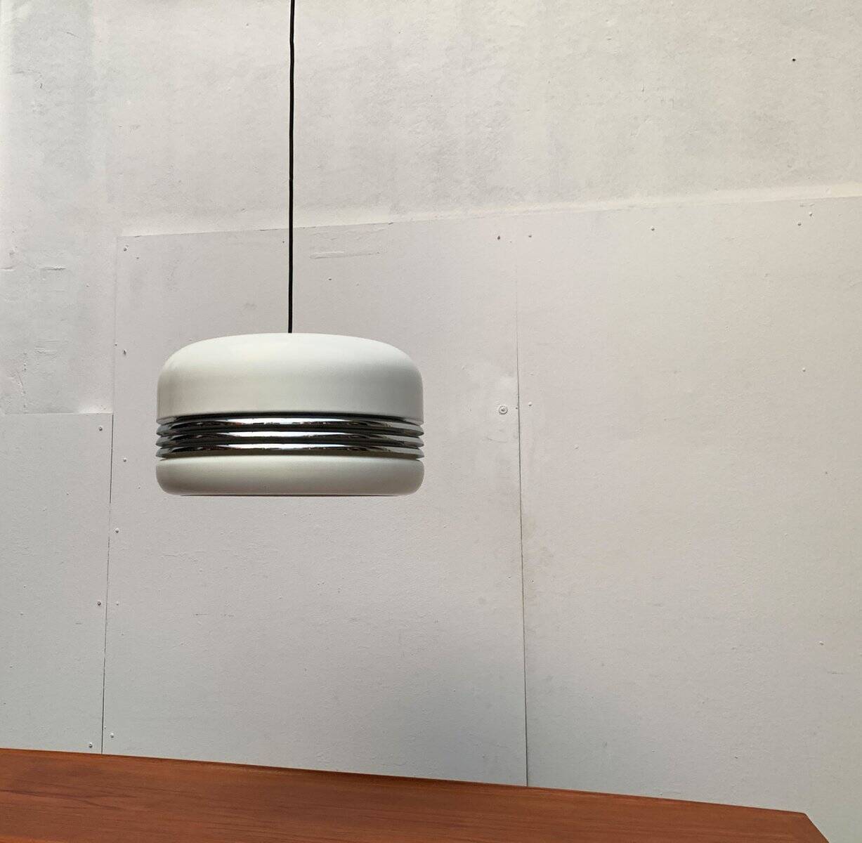 Vintage German pendant lamp model 5526 in Space Age style by Alfred Kalthoff for Staff Leuchten, 1970s, set of 2.