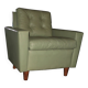 Mid century leather lounge chair after Florence Knoll, 1950s-60s