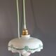 White opaline handkerchief pendant or portable lamp, vintage 1920