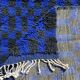 Large Moroccan Berber rug in blue and black 200x300 cm in wool