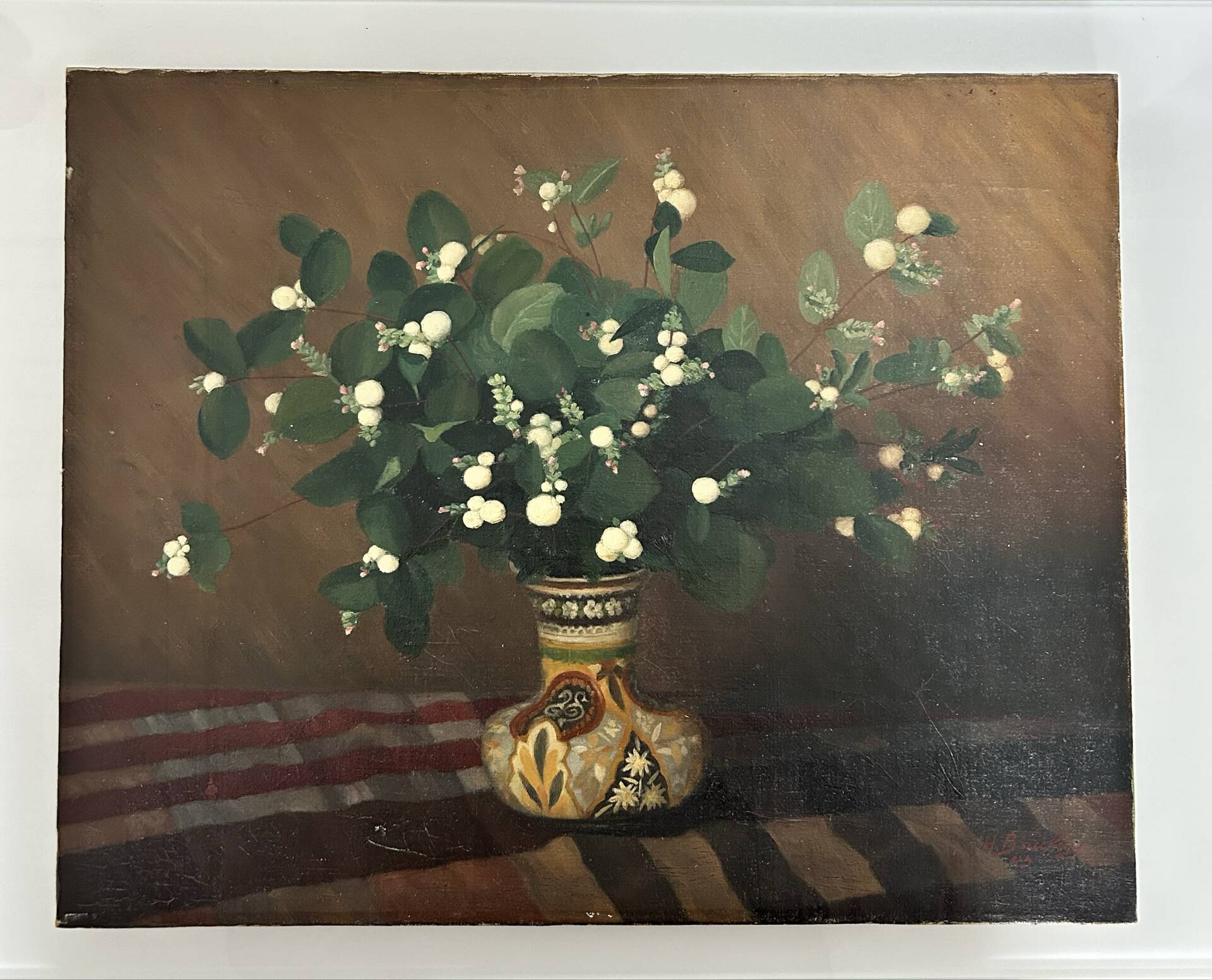 Antique painting signed H. Bauffay 1943