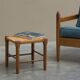 Tabouret scandinave en chêne massif et cordelette de papier 1960