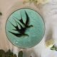 Rare assiette hirondelle barbotine
