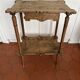Table d’appoint Art nouveau en bois gravé avec tiroir, vers 1900