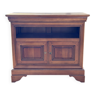Louis Philippe solid cherry wood TV cabinet.