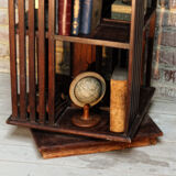 English mahogany revolving library