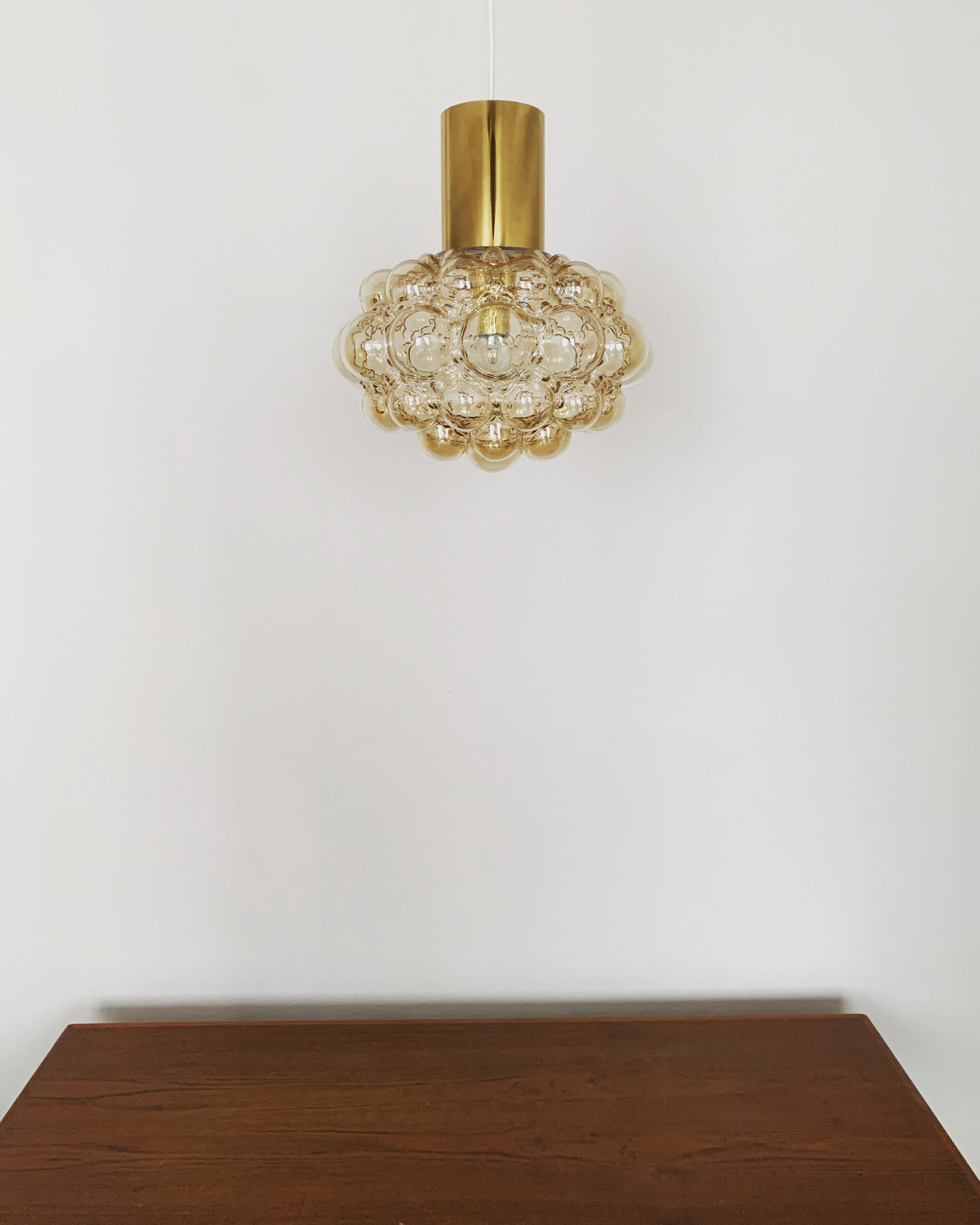 Bubble glass pendant lamp by Helena Tynell for Glashütte Limburg