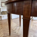 Directoire half-moon walnut dining table