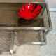 70s design brushed steel coffee table and nesting tables