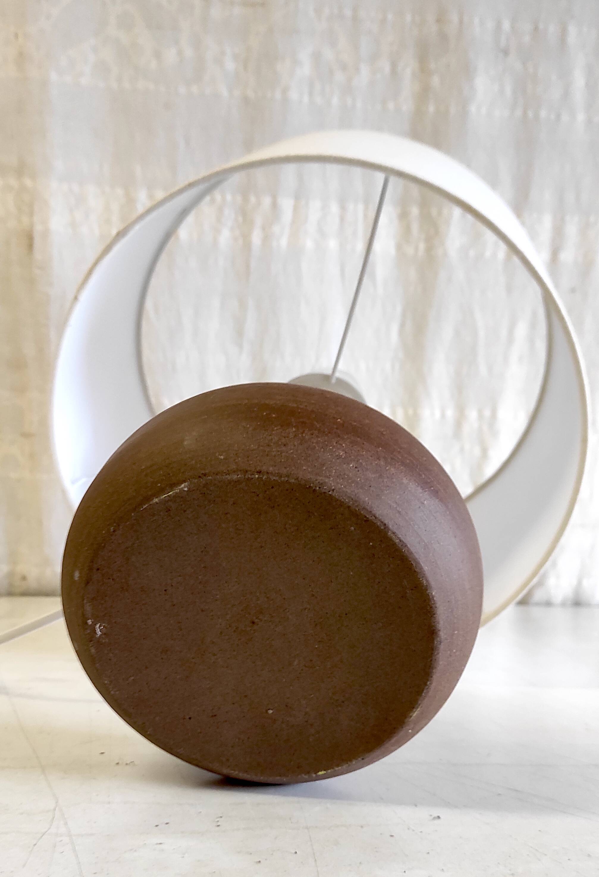 Table lamp with ceramic (stoneware) base - mid 20th century.