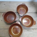 Set d'assiettes creuses à oreilles en grès