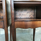 Pair of solid oak bedside tables