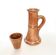Candle holder and stoneware vase