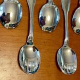 Christofle France Vendôme, 8 ice cream spoons in new condition.