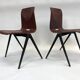 Vintage set of four Galvanitas S22 school chairs in the Netherlands