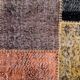 Distressed turkish patchwork rug 244x172 cm wool vintage red black orange large