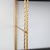 Modular wall shelf in twisted brass