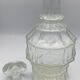 Old faceted glass liqueur carafe and stopper - 27 cm