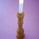 Pine candleholder in the style of Erik Höglund for Boda, Sweden, 1970s