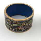 China, 4 rounds of vintage towels in cloisonné enamels/napkin ring cloisonné enamels