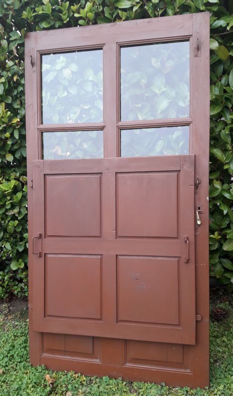 Porte vitrée H186,5xL98,5 de communication moulurée