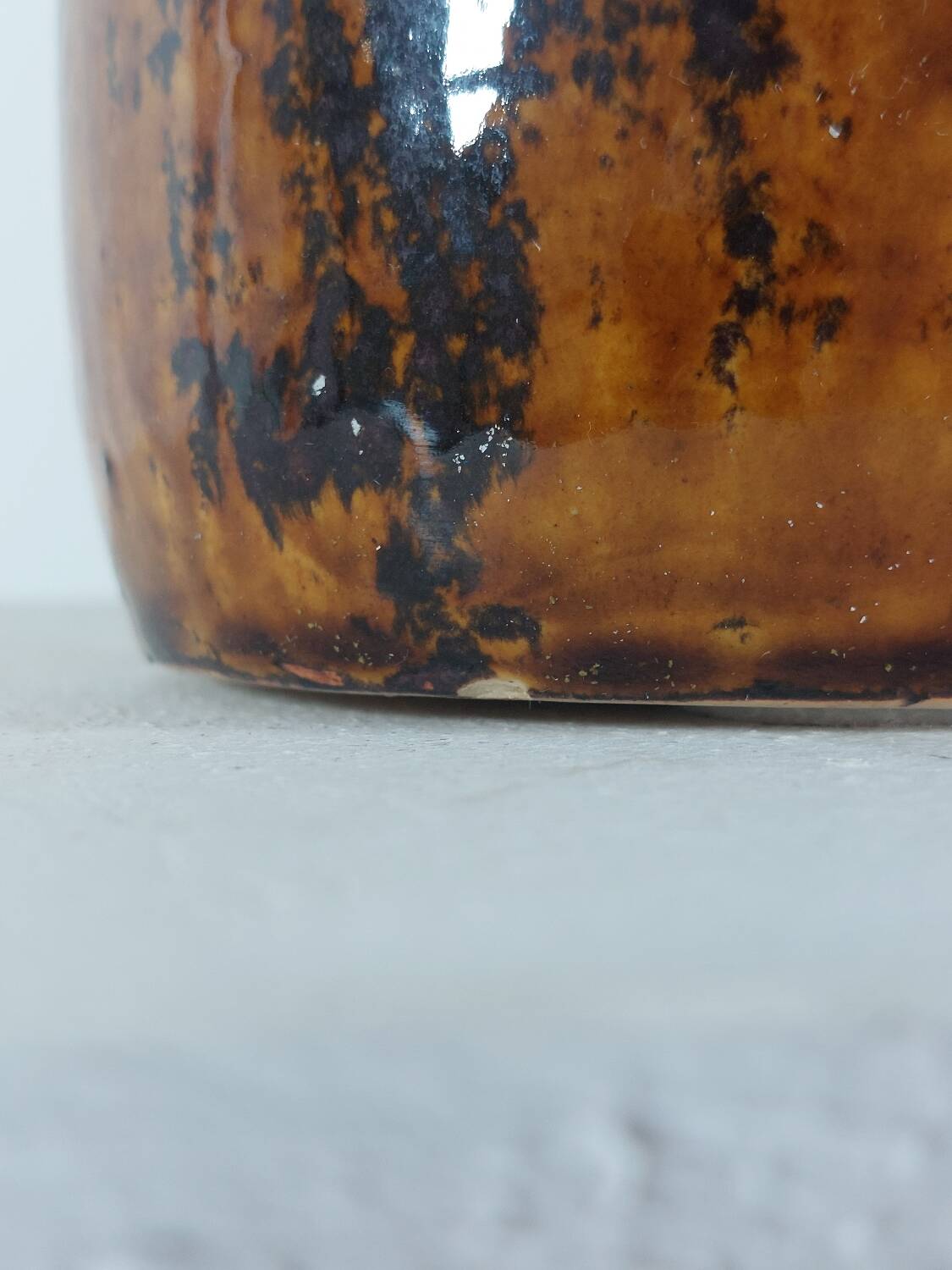 Vintage brutalist ceramic twin vase