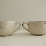 2 vintage tea cups floral patterns