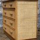 Commode vintage en rotin et osier tressé  1970