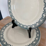 6 flat plates Terre de Fer Salins model Garlands L.XVI