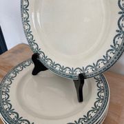 6 flat plates Terre de Fer Salins model Garlands L.XVI