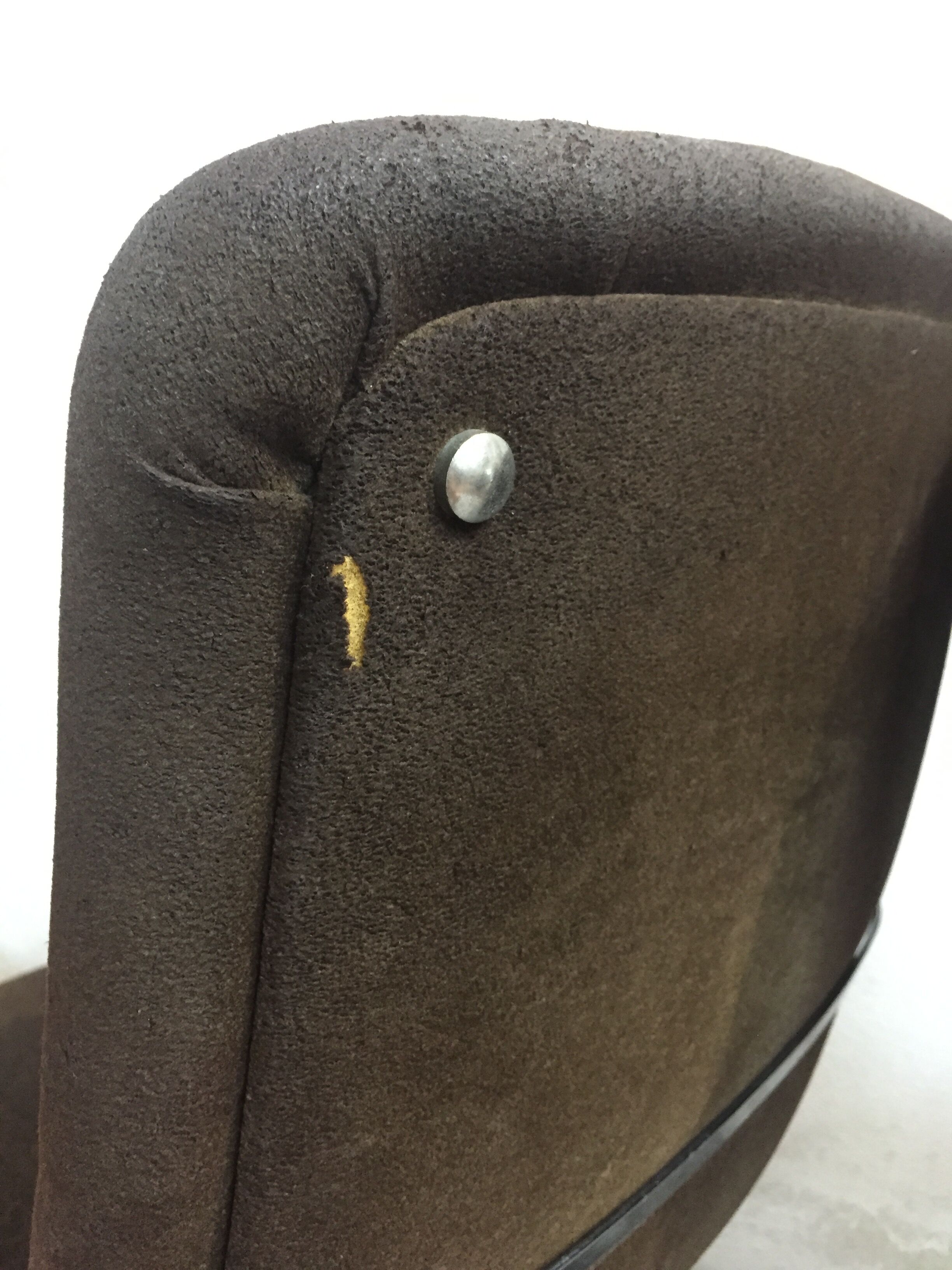 Pair velvet chairs & chrome, 1970