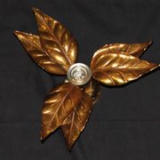 Floral applique by Willy Daro, Hollywood Regency style, 1970.