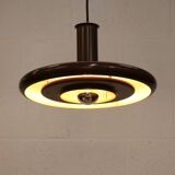 Brown vintage Fog & Morup pendant lamp: Hans Due Optima model, mid-century.
