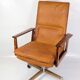 Office Chair Model 419 Made In Rosewood With Cognac Leather Seat By Arne Vodder For Sibast from 1960
