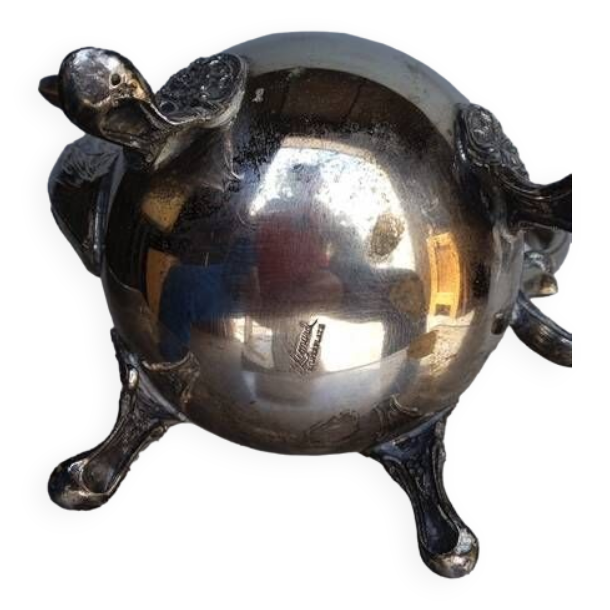 Coffee / teapot in silver metal St Louis XV