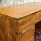 Nautical-style teak writing desk