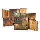 Wall light by jean-michel savary, brutalist lamp / abstract sandstone sculpture, ca 1980