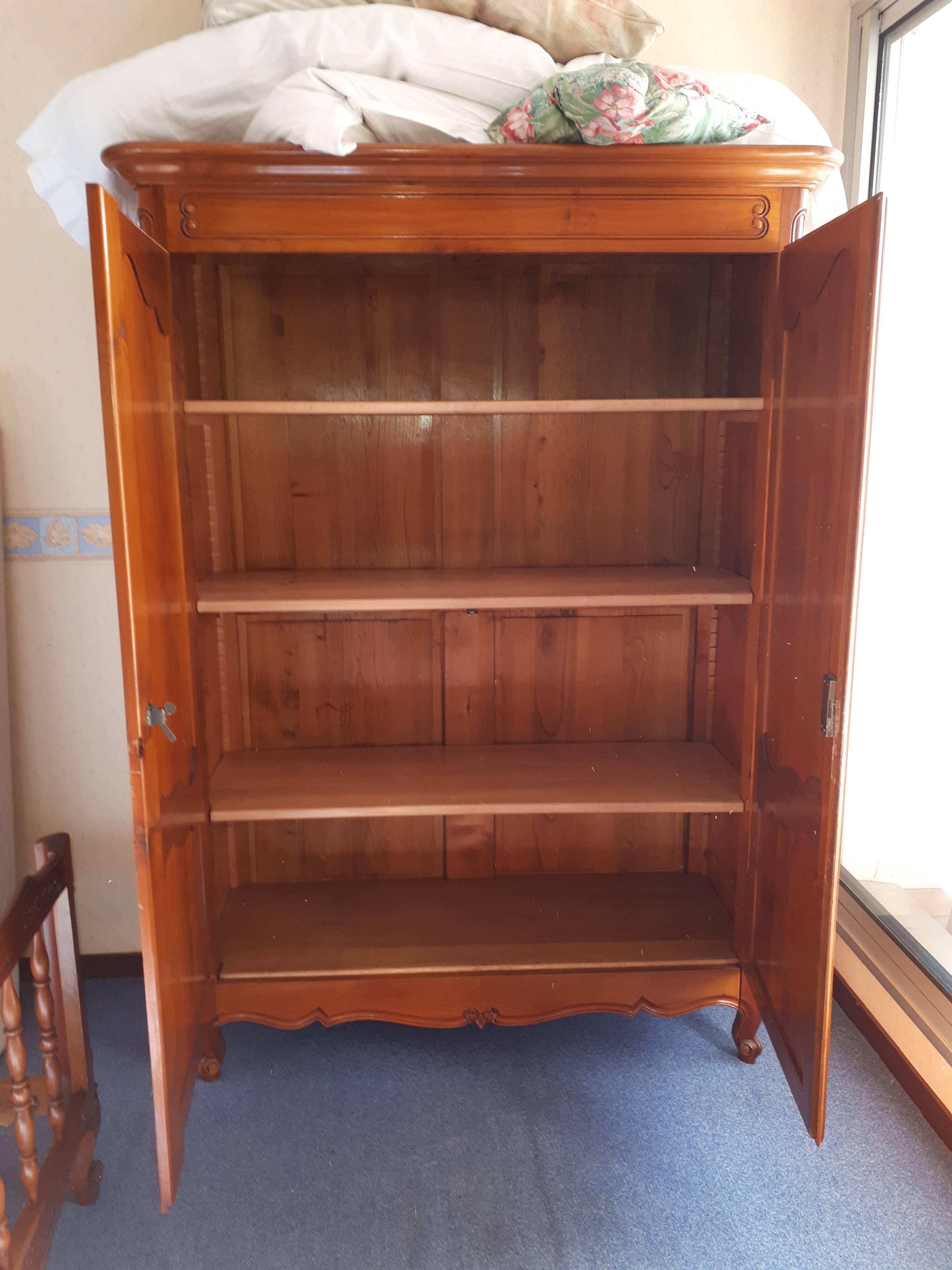 Louis XV style wardrobe in cherry wood