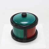 Postmodern Italian Wooden Ice Bucket by Pietro Manzoni 1980s