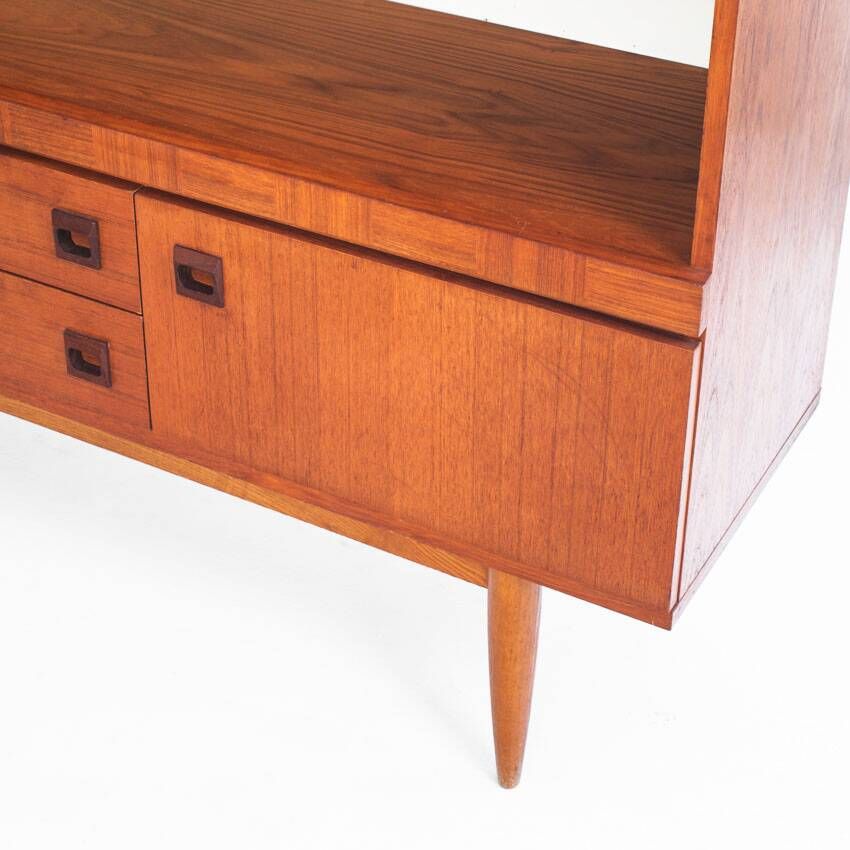 Scandinavian style vintage sideboard. Teak wood. France, 1960s.