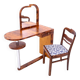 Coiffeuse et chaise Art Déco, Pologne, vers 1950.