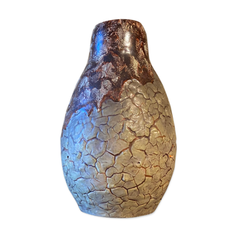 Brutalist ceramic vase signed dage