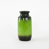 Green ceramic vase, German design, 1970s, made in Germany