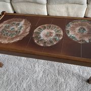 Coffee table in wood and ceramic attributed to Juliette Belarti alias Julien de Covemaeker