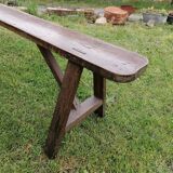 Wooden farmhouse bench