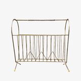 50s magazine rack in brass and scoubidou