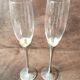 Set of 2 crystal champagne flutes